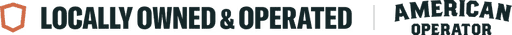 Badge: locally owned & operated, cert by American Operator